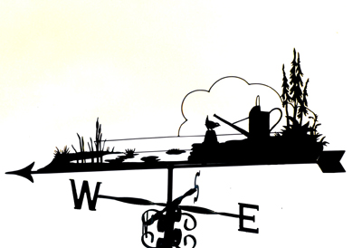 Garden Pond scene weathervane